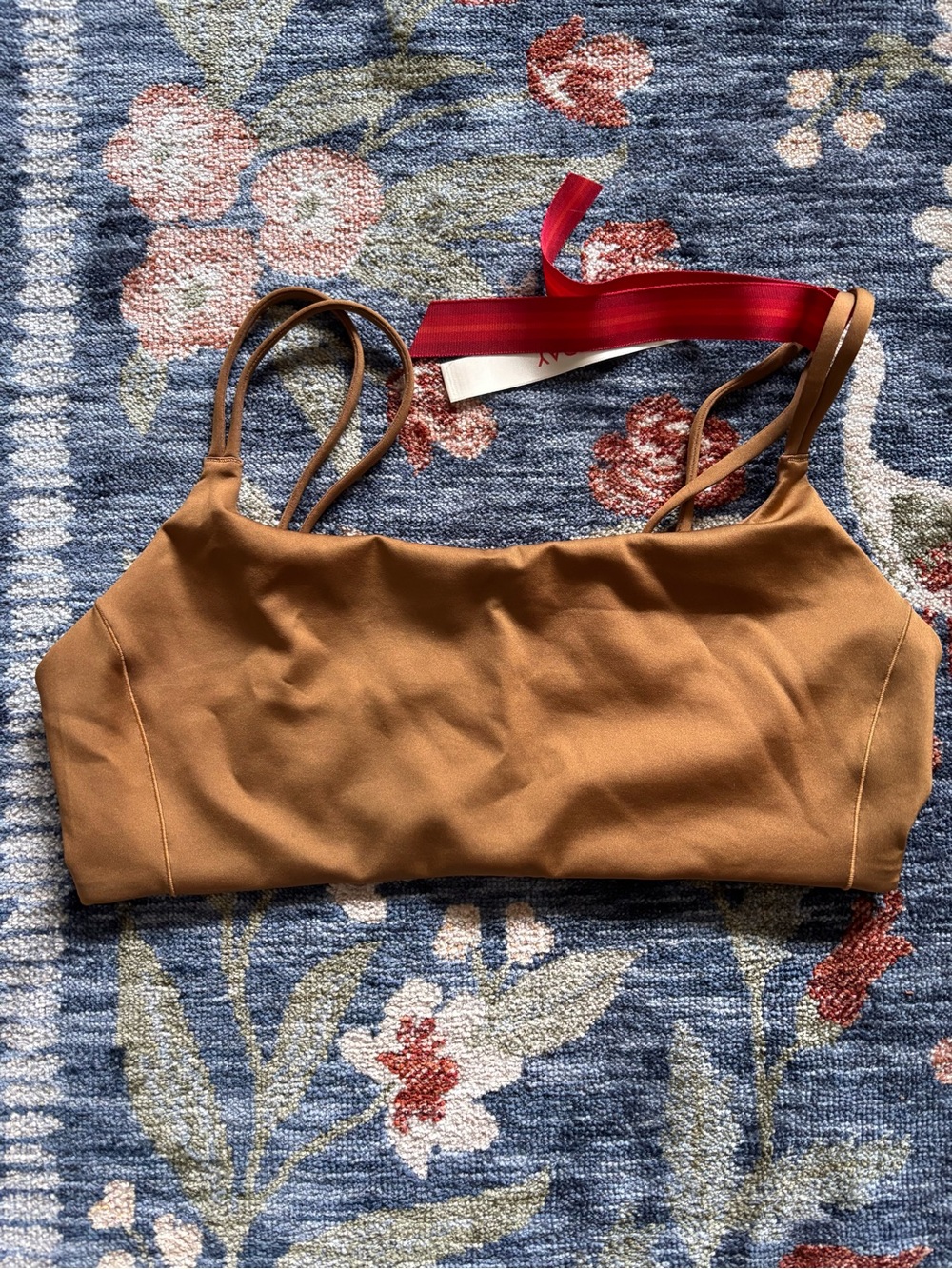 Summer Fridays Pool Days-size large D+ Top in Brown Tan